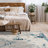 Rug Branch Amara 7' x 10' (6'6" x 9'6") Blue/Cream Abstract Indoor Area Rug, Contemporary, Medium Pile, Stain-Resistant Carpet - Living Room, Bedroom, Dining Room, and Kitchen-1561207645