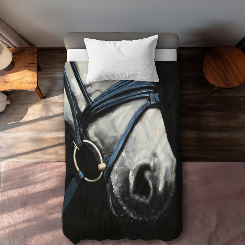 Horse with Harness Duvet Cover | Animals Bedroom Decor