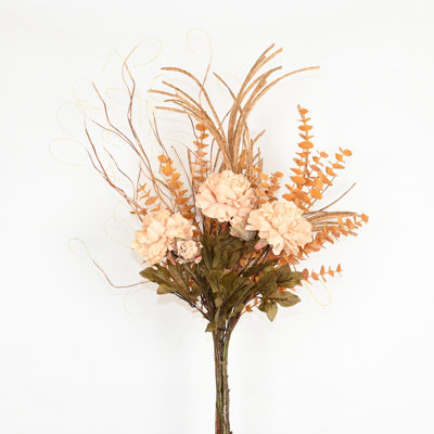 36" Artificial Fall Branch Peony Floral Arrangement For Vase Filler, Autumn Harvest Sprays Faux Flower Bouquet Home Wedding Party Decoration Dining Table Centerpiece