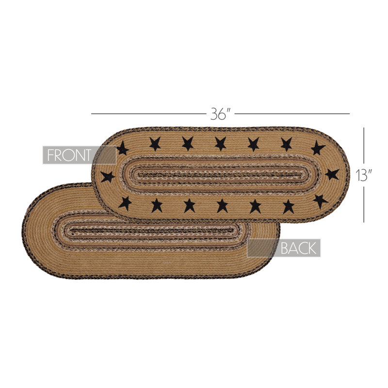 Kettle Grove Geometric Oval Table Runner, 36" L x 13" W
