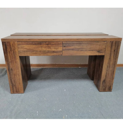 63-Inch Wooden Foyer Table With With 2 Hidden Drawers