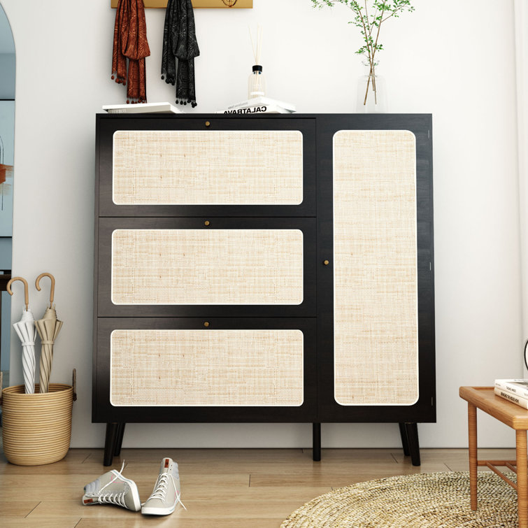 Bay Isle Home Boho Natural Rattan Shoe Storage Cabinet & Reviews