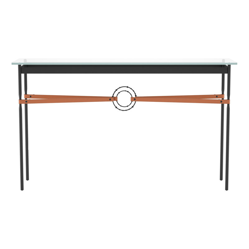 Console Equus, Noir, Noir, Cuir châtaignier