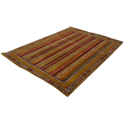 Canvello Hand Made Casual All Over Indo Gabbeh Rug - 5'9'' X 8'0''