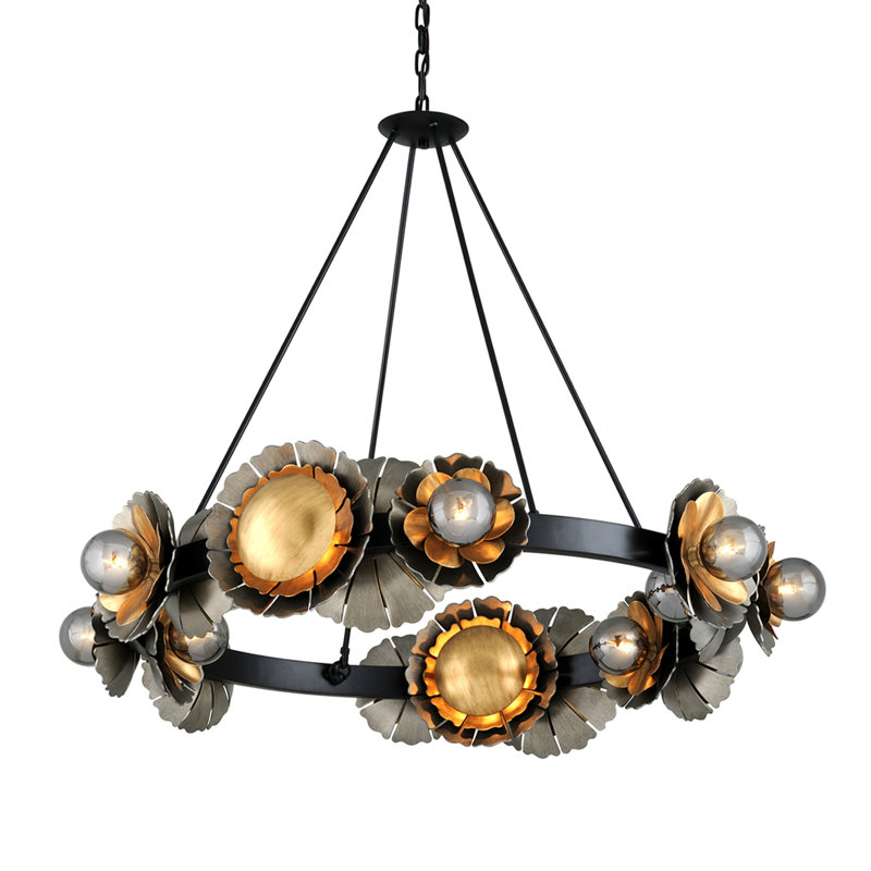 Magic Garden 16-Light Unique / Statement Wagon Wheel Chandelier