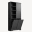 Bathroom Storage Cabinet with Doors and Tilt-Out Laundry Hamper-1194708405