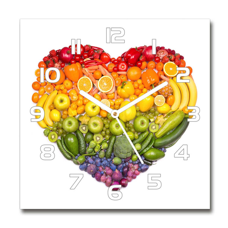 Hegi Glass Wall Clock, White