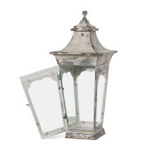 Outdoor Wall Lantern, 26.8" H x 9.8" W x 9.8" D, Antique White