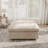 Kyna Linen Blend Slipper Ottoman