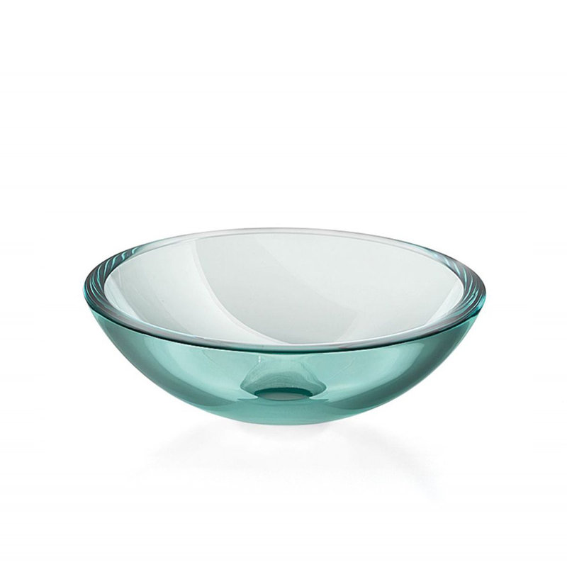 Acquaio 16.7'' L Bathroom Sink, Clear, Sink without single pre-drilled faucet hole