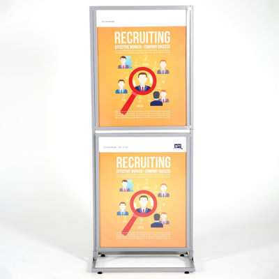 Metal Double Sided 2-Tier Poster Holder