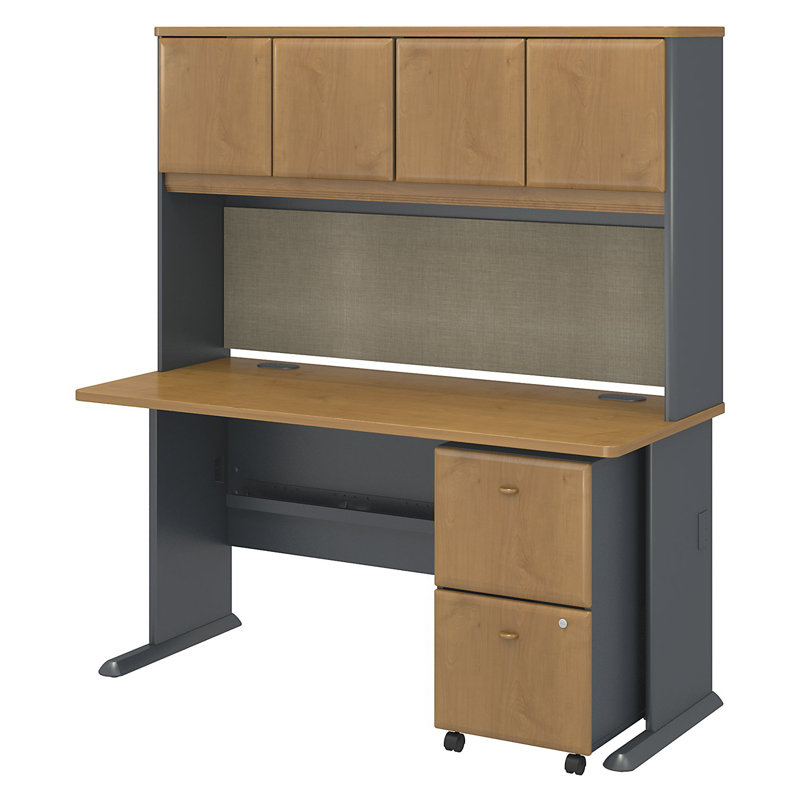 Bureau avec huche Series A, Cerisier naturel