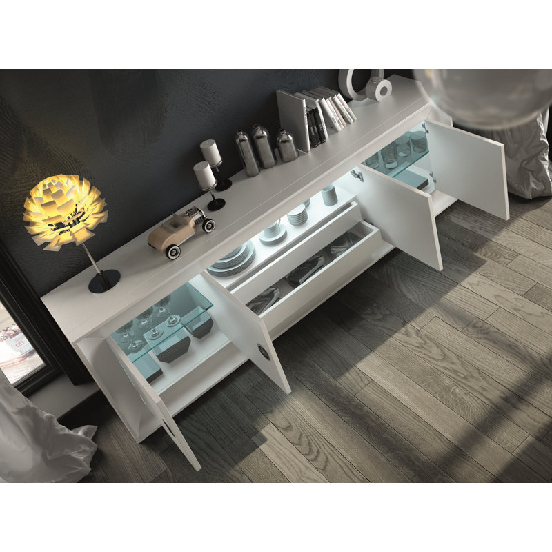 71'' Sideboard, High Gloss, 38" H x 71" W x 20" D