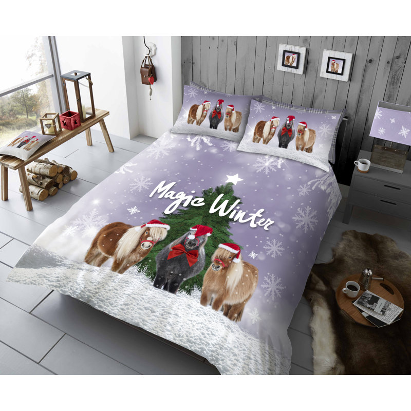 Cotton Blend Duvet Cover with Pillowcases, 135 x 200 cm