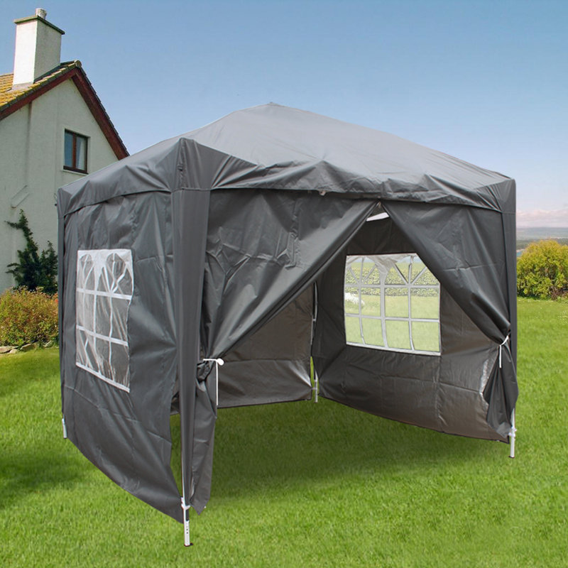Isere 2.5m x 2.5m Metal Pop-Up Gazebo, Anthracite