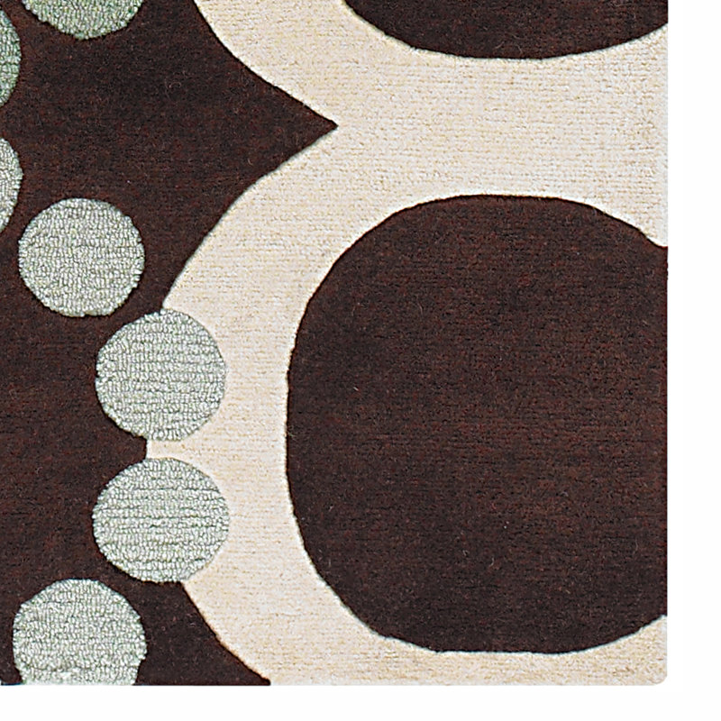 Avalisa Brown/White Area Rug, Rectangle 7'9" x 10'6", Blue/Brown/Cream/Green