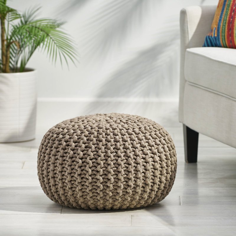 Pouf rond en coton 20 x 20 Moro