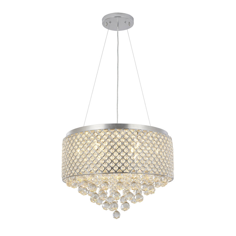 Lustre 9 lumières avec abat-jour en cristal Darwin