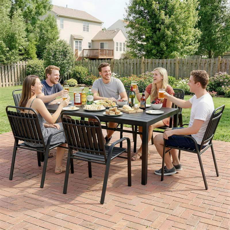 6 - Person Patio Dining Set with Rectangular Table
