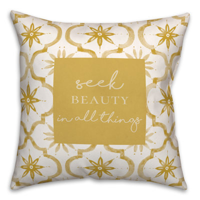  Polyester/Polyester Blend Throw Square Indoor Pillow Cover & Insert