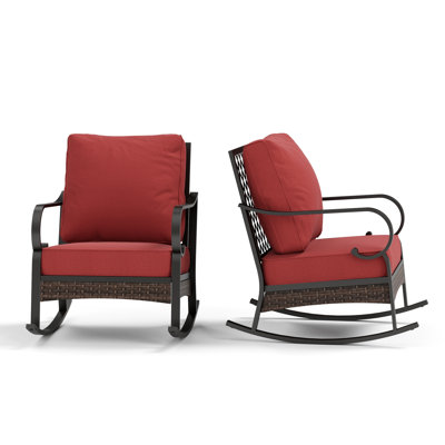 Chaise longue berçante et coulissante en métal