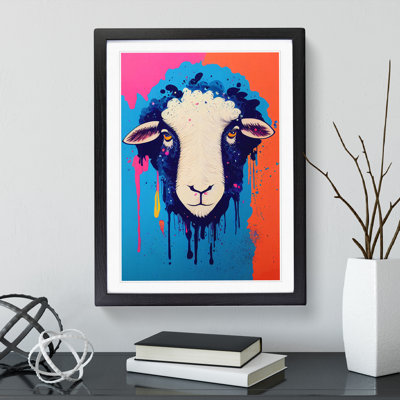 Splashed Sheep No.1 - Single Picture Frame Print