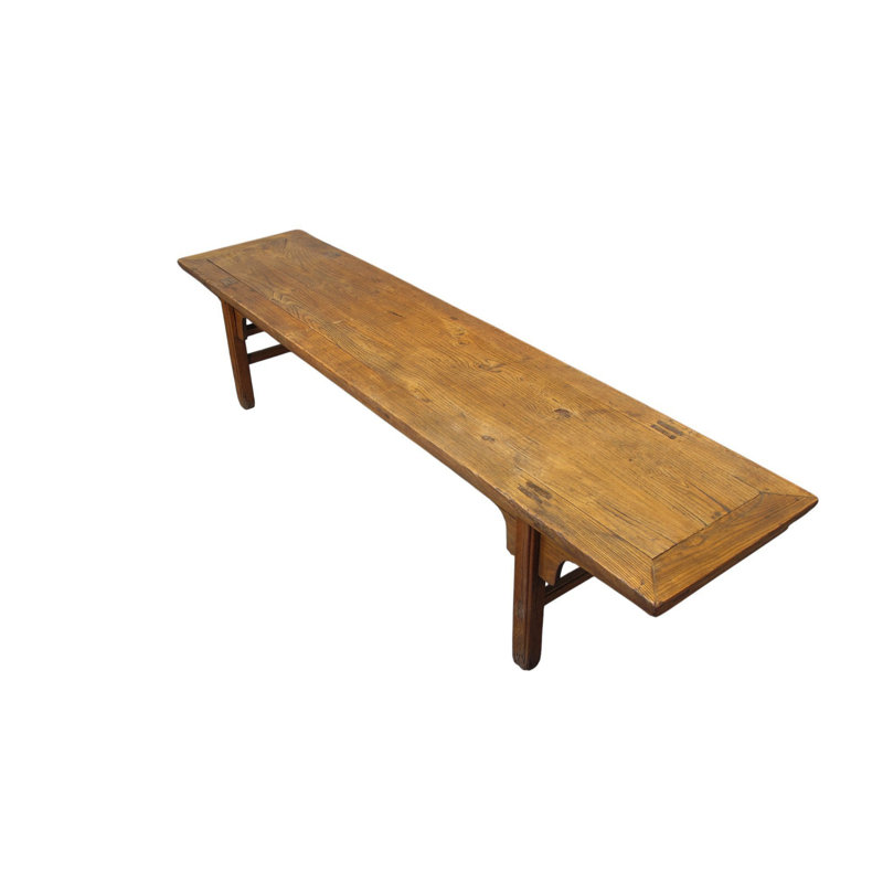 Vintage 86" Long Elm Bench, 20.9 " H x 85.8 " L x 16.5 " D