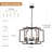 6 - Light 23.6" Wide Dimmable Geometric Lantern Farmhouse-style  Chandelier For Entryway Foyer Bedroom Hallway-1425369992