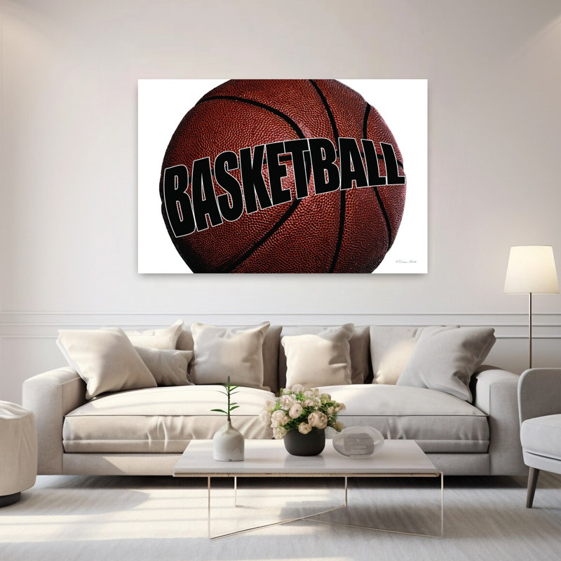Basketball Contemporary Winter Wall Art Print, 101.6cm H x 152.4cm W