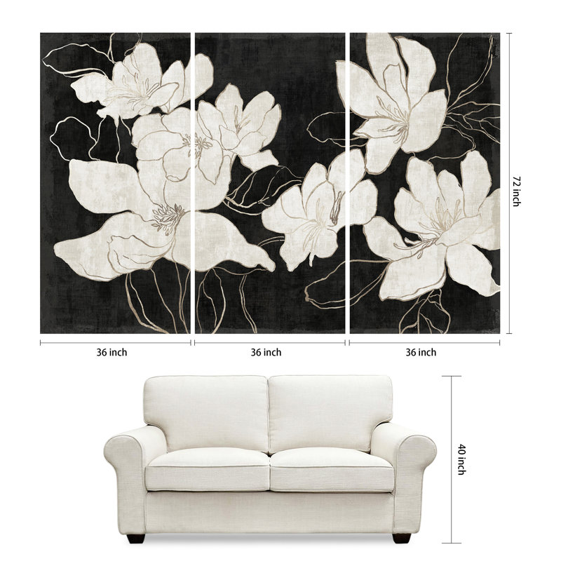 «Floral Elegance Trio», 3 pièces