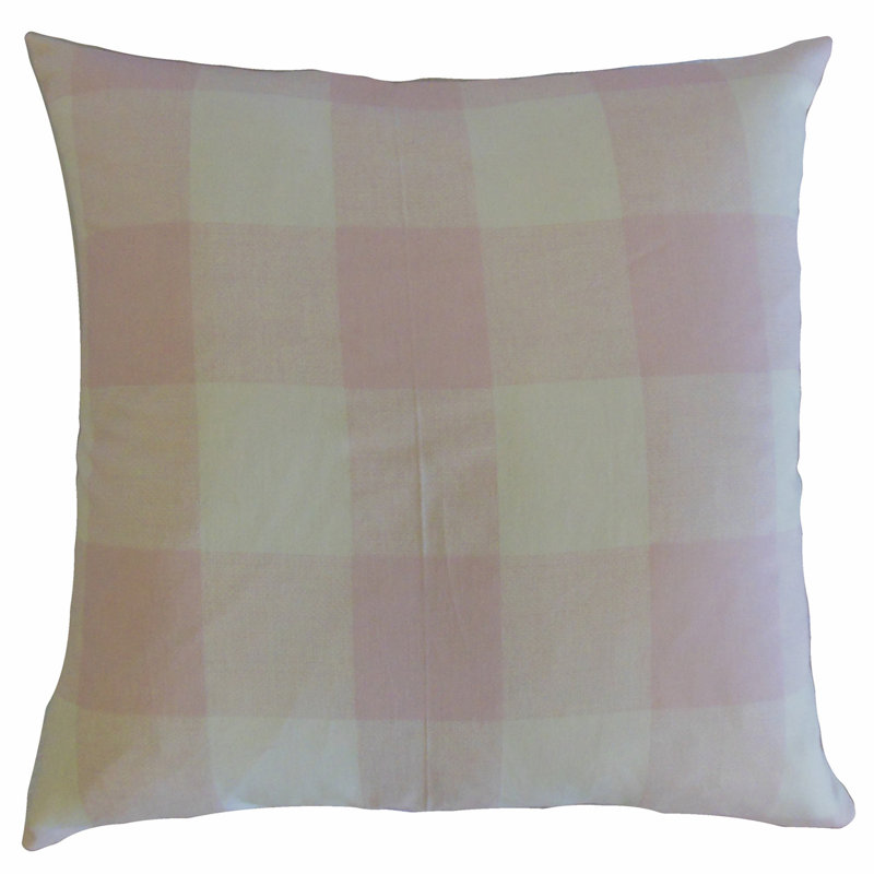 Plaid Feather Reversible Throw Pillow, 12" H x 18" W, Bella