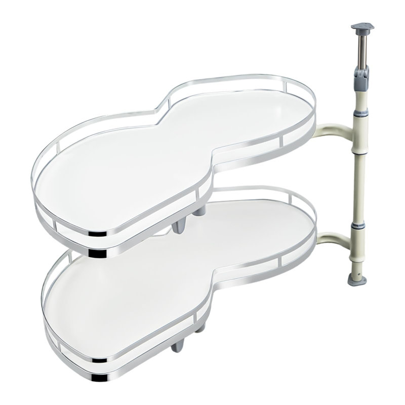Blind Corner Cabinet Organiser, White/Silver