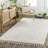 Firman Moroccan Machine Woven Cream Area Rug-468007898