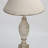 Rustic Vintage Table Lamp With Distressed White And Blue Shade, Elegant Base Design, 28.54" Height