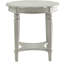Table de bout antique en ardoise avec tablette inférieure - chambre d'appoint