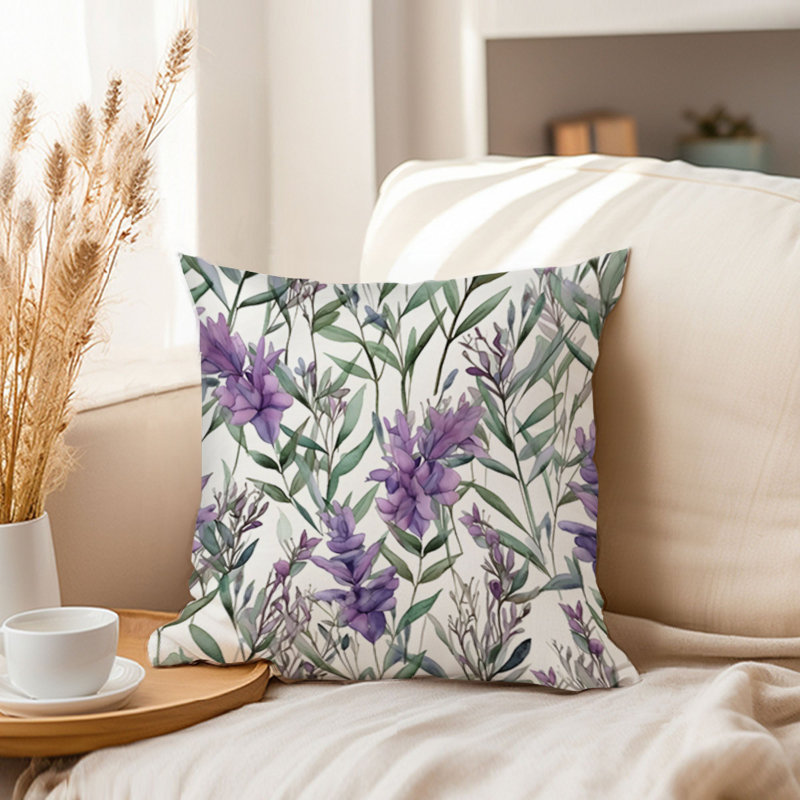 Floral Lavender Flowers I Cottage, 16"H x 16"W