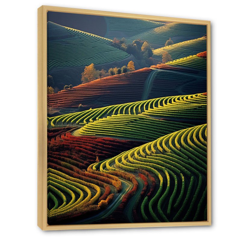 Reproduction d'art sur toile Scenic Dynamic Vineyard III - Landscape & Nature, H 20 po x l 12 po x P 1 po