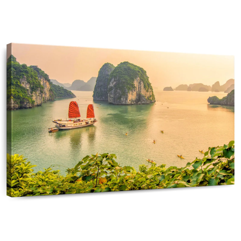 Ravi, paysage marin, baie d'Halong, H 20 po x l 30 po