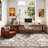 5x7 Brown Beige Vintage Boho Washable Area Rug with Soft Non-Slip Backing, Low Pile Large Area Rug for Living room-302125899-335512313