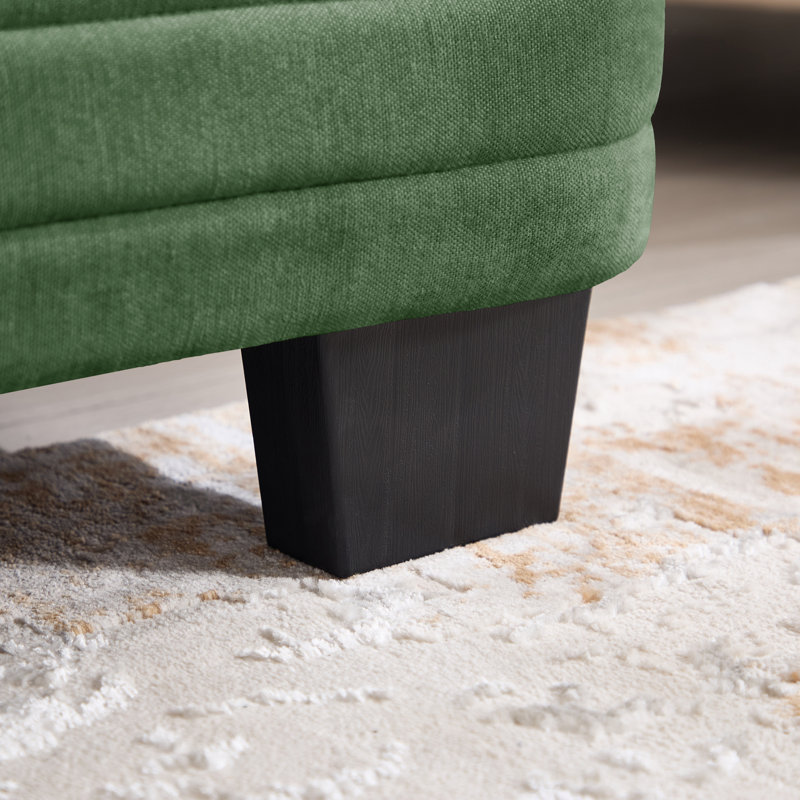 Canapés d'angle à compression, canapé moderne modulaire en chenille verte pour la maison