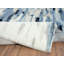 Tapis bleu / beige à motif abstrait Aerilyn-2057987645
