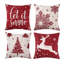Ensemble de 4 housses de coussin décoratives de Noël en velours-135813858