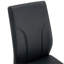 Ensemble de 2 chaises d'appoint rembourrées en polyuréthane pour salle à manger, similicuir noir profond, pieds en métal, l 15,7 po x l 16 po x H 37,4 po