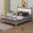 Platform Bed Frame, Solid Wood Bed Frame With Upholstered Headboard In Boucle And Slats Support, No Box Spring Needed-1028924094-1028924088