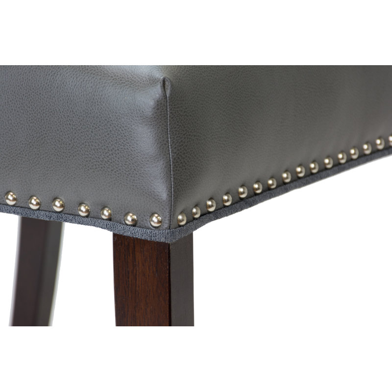 Chaise d'appoint rembourrée Bernier, Espresso, gris