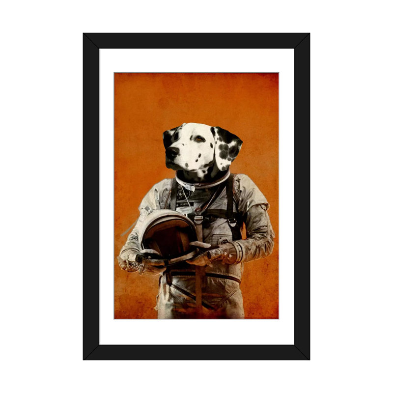 Reproduction d'art graphique sur toile «échec n'est pas une option», Papier avec cadre noir, Blanc