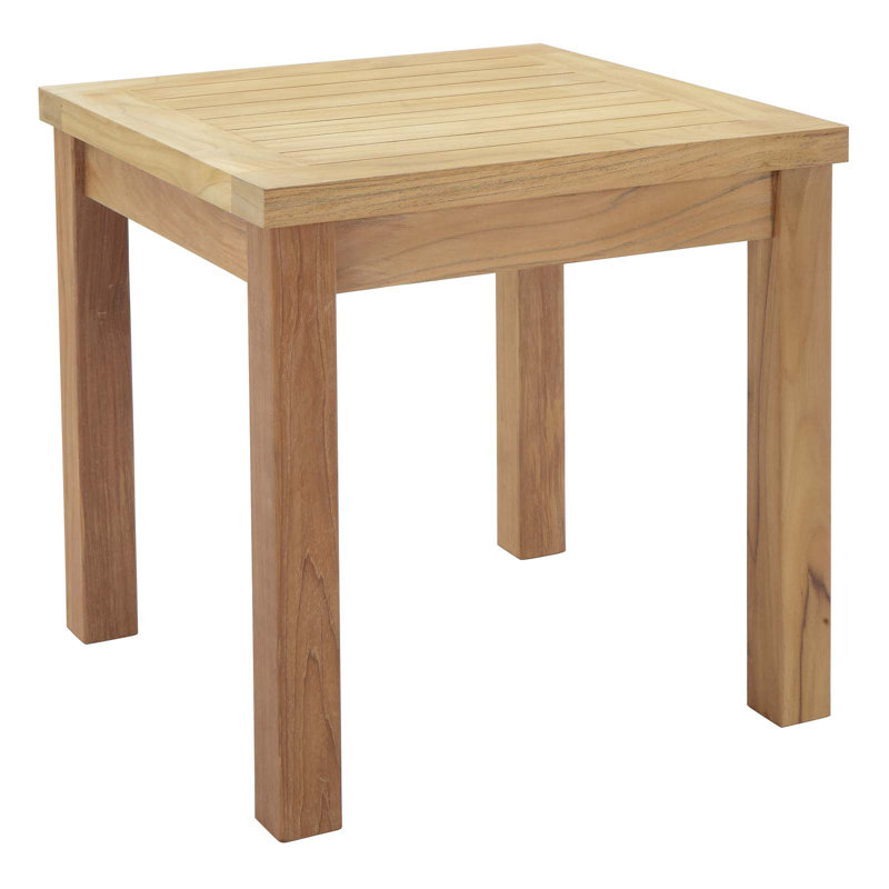 Marina Natural Teak Wood Outdoor Patio Side Table