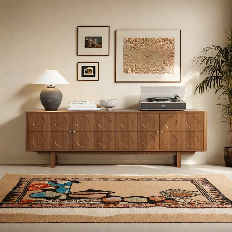 Meuble télé avec rangement de style rétro