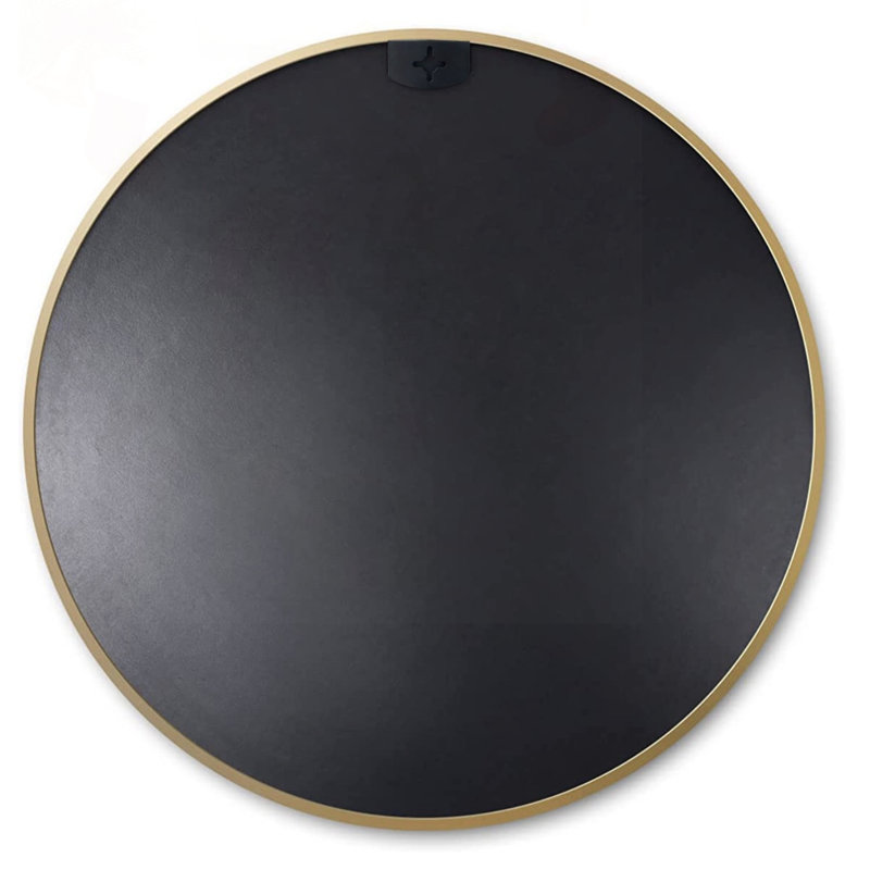24 Inch Gold Framed Round Bathroom Mirror