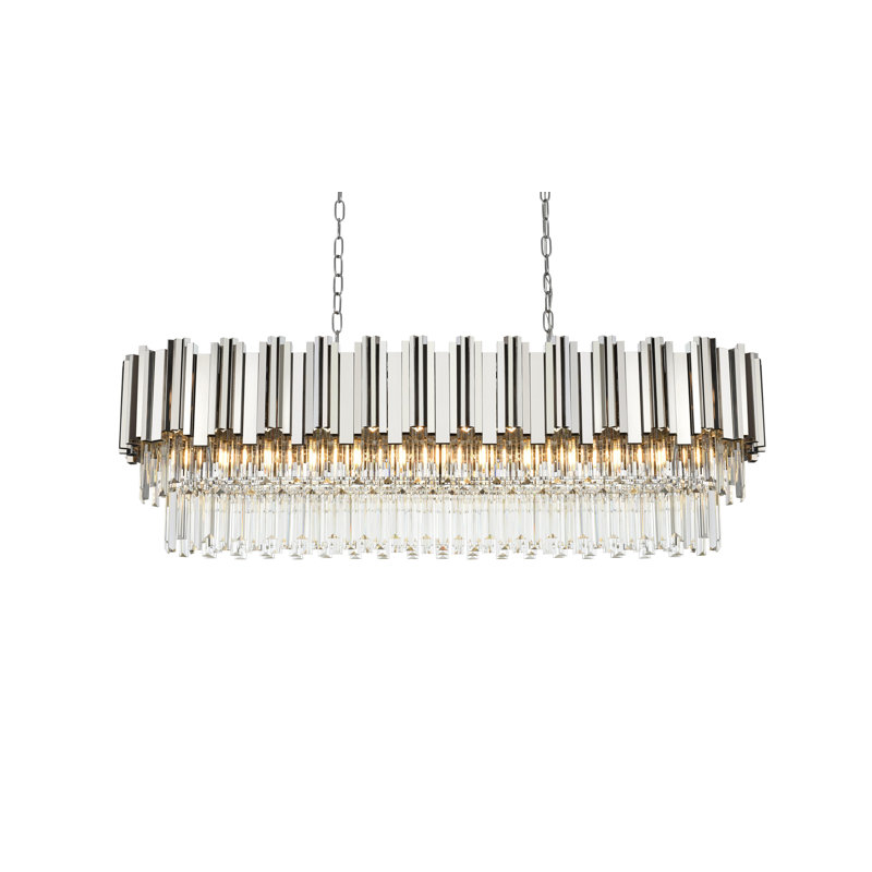 Lustre rectangulaire Lenora , Chrome chrome